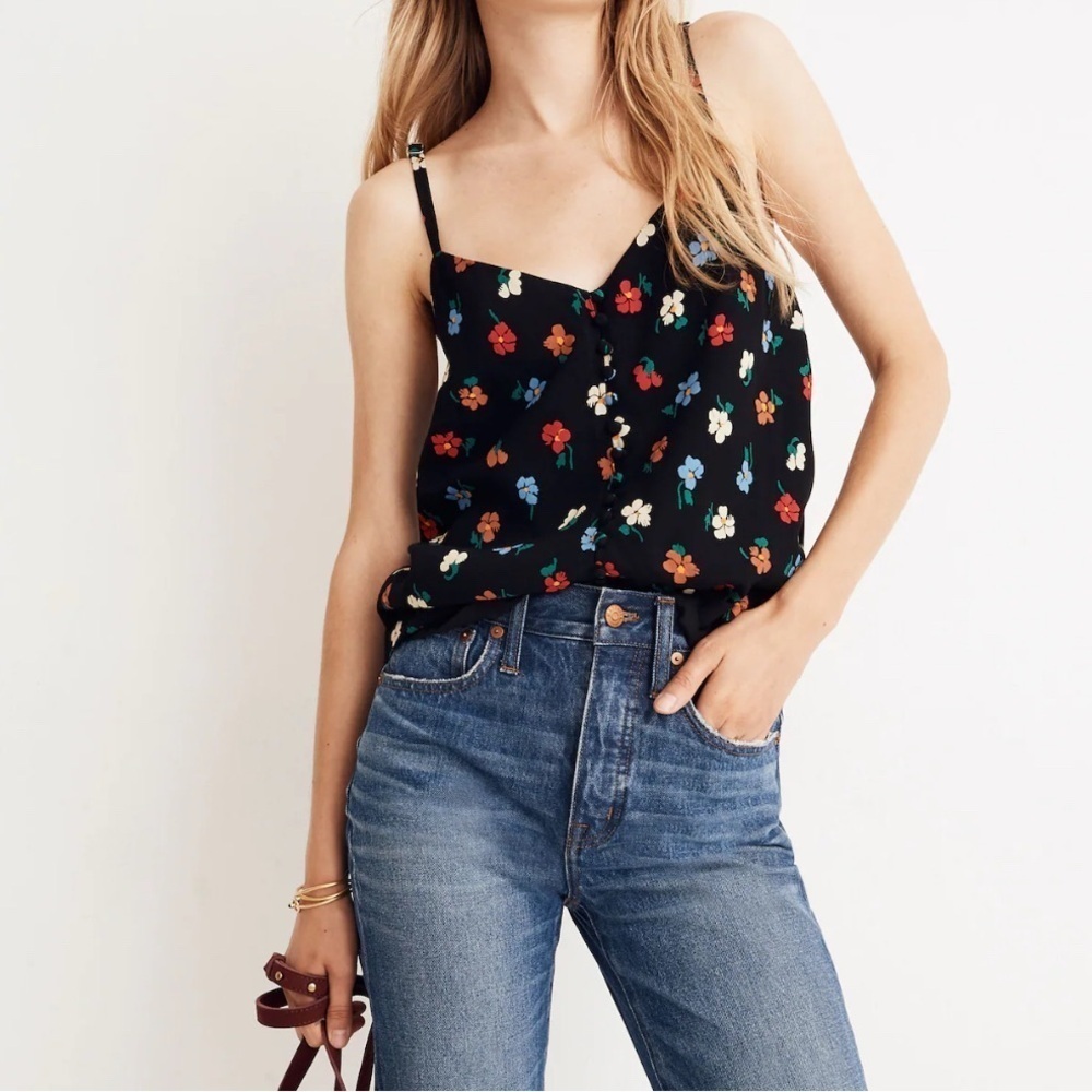 Madewell button down Floral Cami SZ 2